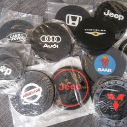 NEW SET 2 LOGO COASTERS FOR AUTO
