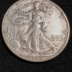 1945- D  Walking Liberty Silver Quarter