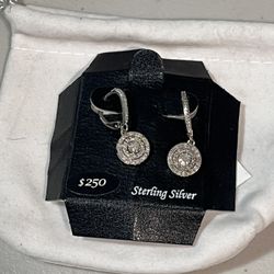 Sterling 1/4 CTTW Diamond Earrings