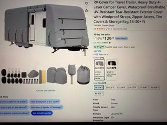 Brand new RV travel trailer heavy duty cover