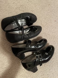 Girls Size 11 Black Dress Up Shoes