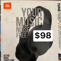 JBL Tune 750BTnc Active Noise Cancelling Headphones