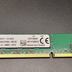 Kingston KCP316ND8/8 - 8GB 1600mhz Memory Module(s) 