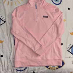 Pink Vineyard Vines Half Zip Up Sweatshirt