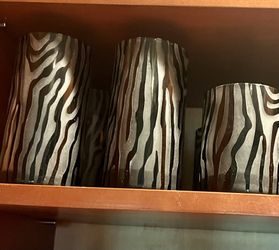 Beautiful Z Gallerie Zebra Glasses 13.5 Oz-NEW