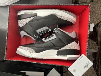 Black Cement 3s Size 10