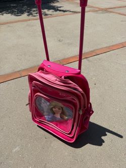 Barbie rolling backpack