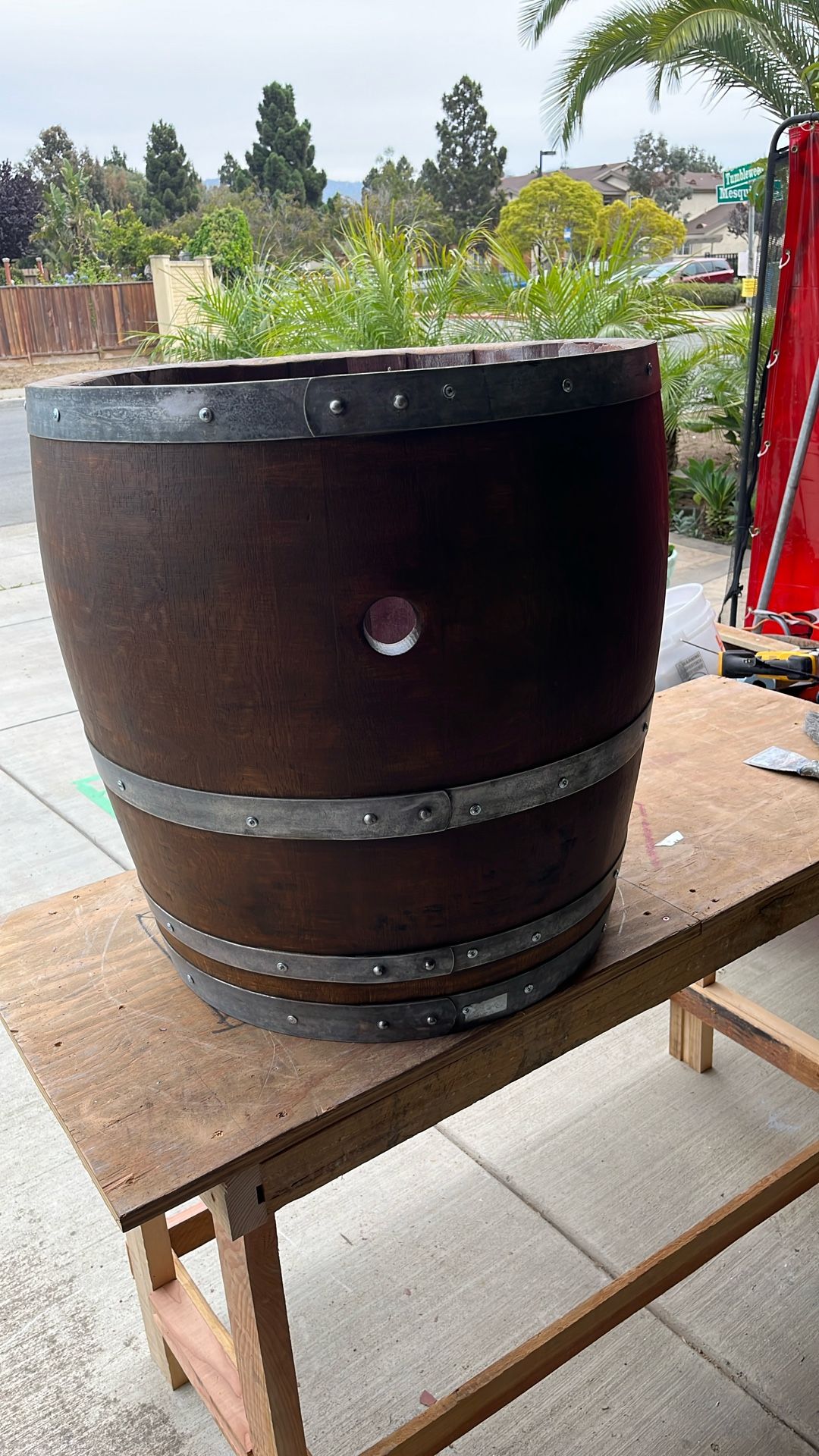 Wine Barrel Planters