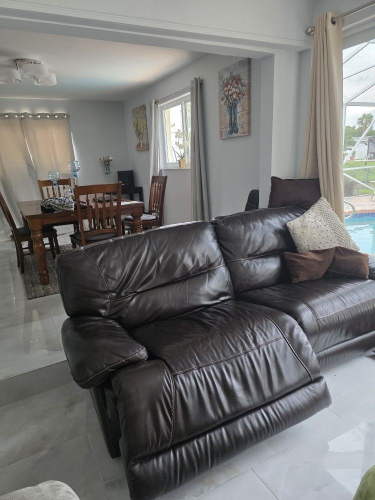 Recliner Leather Sofa