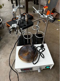 Magnetic stirrer hot plate and laboratory stands