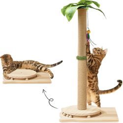 MLKFEDR Cat Scratching Post 33” Tall, Cat Toy Board Rope with Hanging Ball - NWT