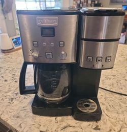 Cuisinart Single Serve + 12 Cup Coffee Maker, Offers 3-Sizes: 6-Ounces, 8-Ounces and 10-Ounces, Stainless Steel, SS-15P1