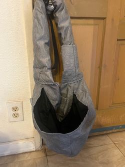 Gray Fabric Sling Dog Carrier