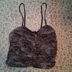 Women's Cropped Floral Design Cami 