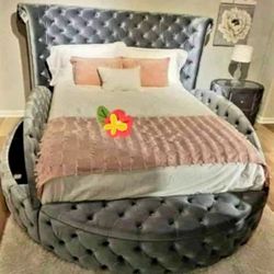 A1*__ Circle Queen Bedframe, King Size Optional * Brand New * In Stock  *P A Y   E A S I L Y