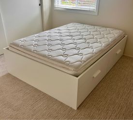 Full bed with storage drawers  & mattress for sale