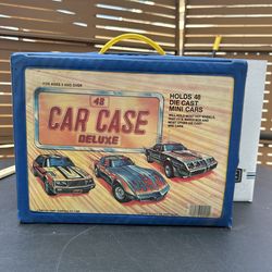 Vintage Tara Toy 48 Car Case Deluxe w/ Hot Wheels Matchbox Diecast Lot 1980s