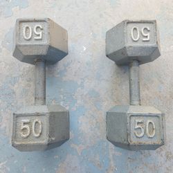 50 Pound Dumbbells 