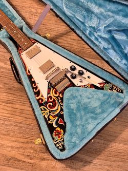 Flying V “Jimi Hendrix Love Drops” Electric Guitar with Hard Case