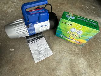Zensen 8 CFM Vacuum Pump with Manifold Gauge Set