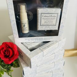 Crabtree & Evelyn Nantucket Briar .33 oz BODY MIST & 3.5 oz BAR SOAP Gift  Sets (DESCRIPTION)