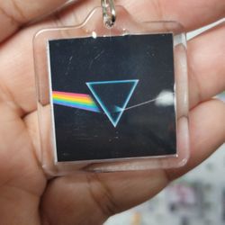 Custom Pink Floyd Dark Side Of The Moon CD Album cover Art Keychain | Charm | Hanger