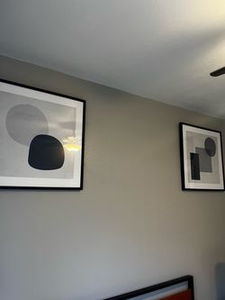 Abstract Geometric Framed Art Prints Set of 2