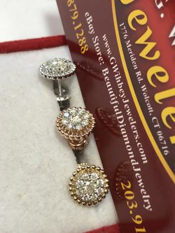 10 kt gold & diamond earrings
