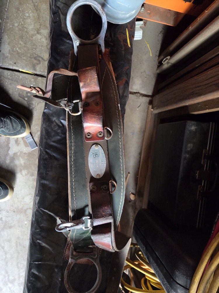 1978 Klein lineman pole climbing gear.