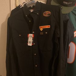 Wrangler Work Shirt Black Medium Tag On