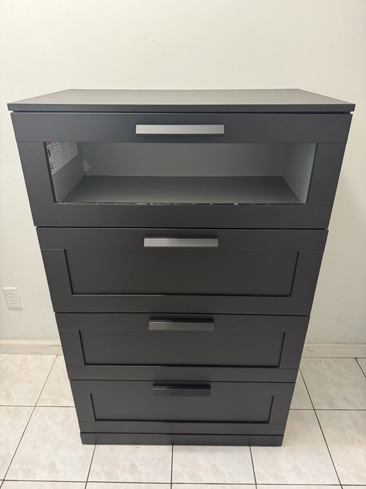 Black IKEA Brimnes 4-Drawer Chest Dresser