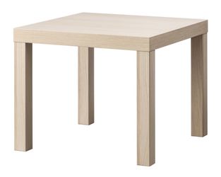 Square Natural Wood-Grain Side Table / End Table / Plant Stand
