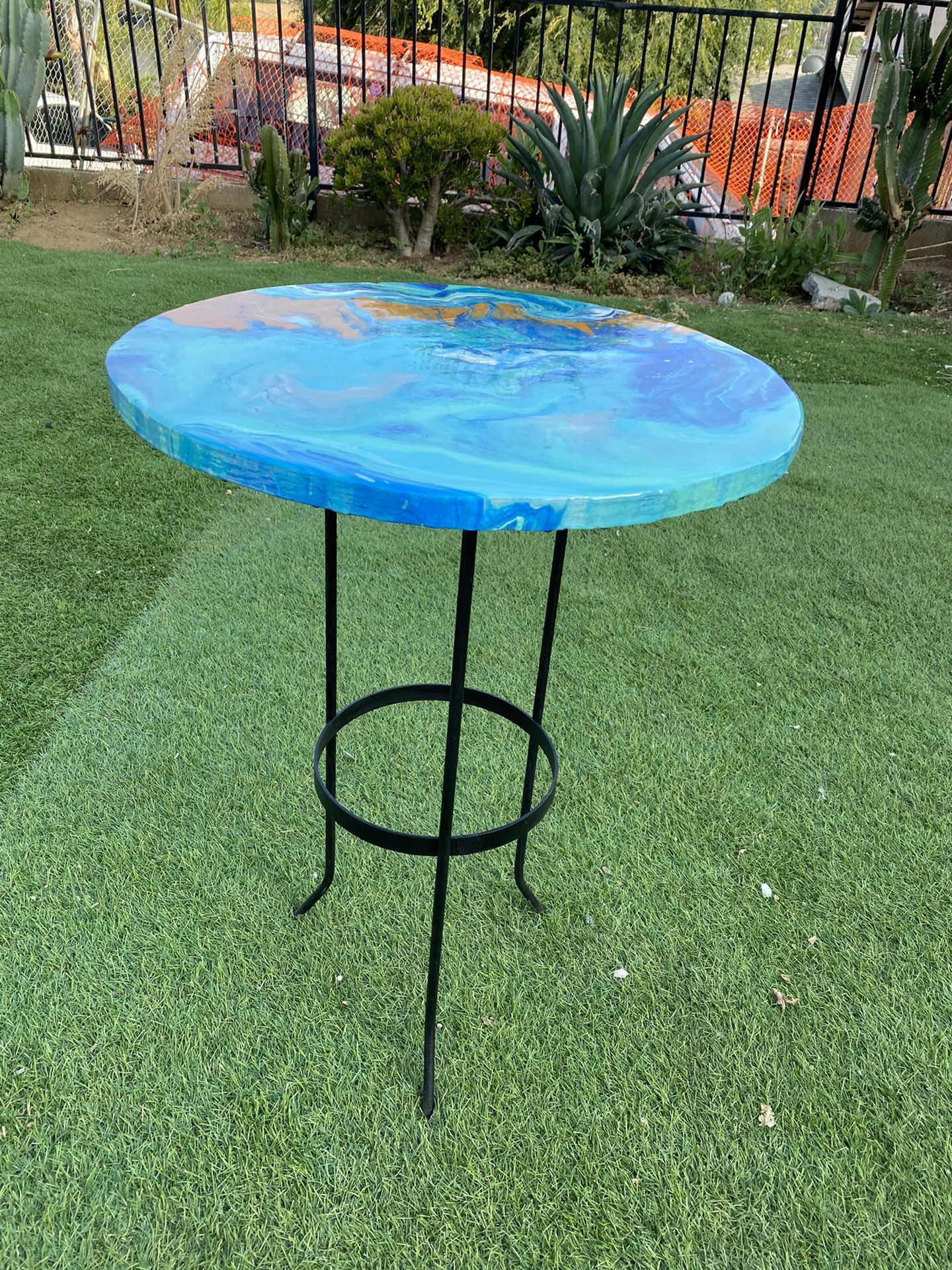 Blue Ocean End Table