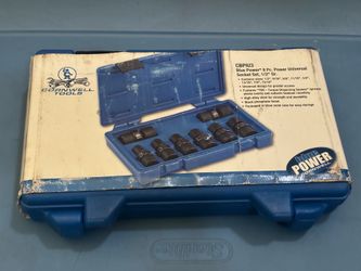 Cornwell Tools CBPIU3 - 8 Piece 1/2" Drive Cornwell® bluePOWER® SAE Power Universal Socket Set, 6 Point