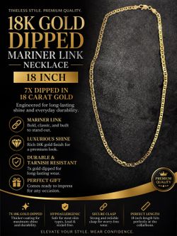 18 inch gold necklace