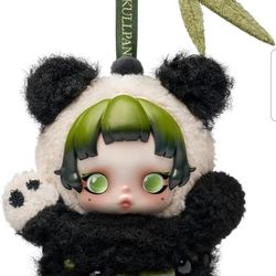 POP MART SKULLPANDA Lazy Panda Plush Doll Pendant 5.31 inches Height, Toys for Modern Home Decor, Collectible Toy Set for Desk Accessories, 1PC