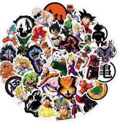 50 Pieces Dragon Ball Z Not Repetitive Waterproof Stickers Pack 