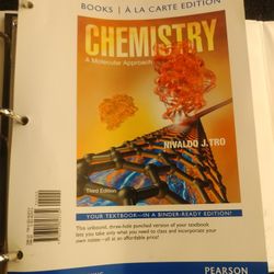Reduced Price $20------Chemistry: A Molecular Approach / 3rd Edition /  By Nivaldo J Tro