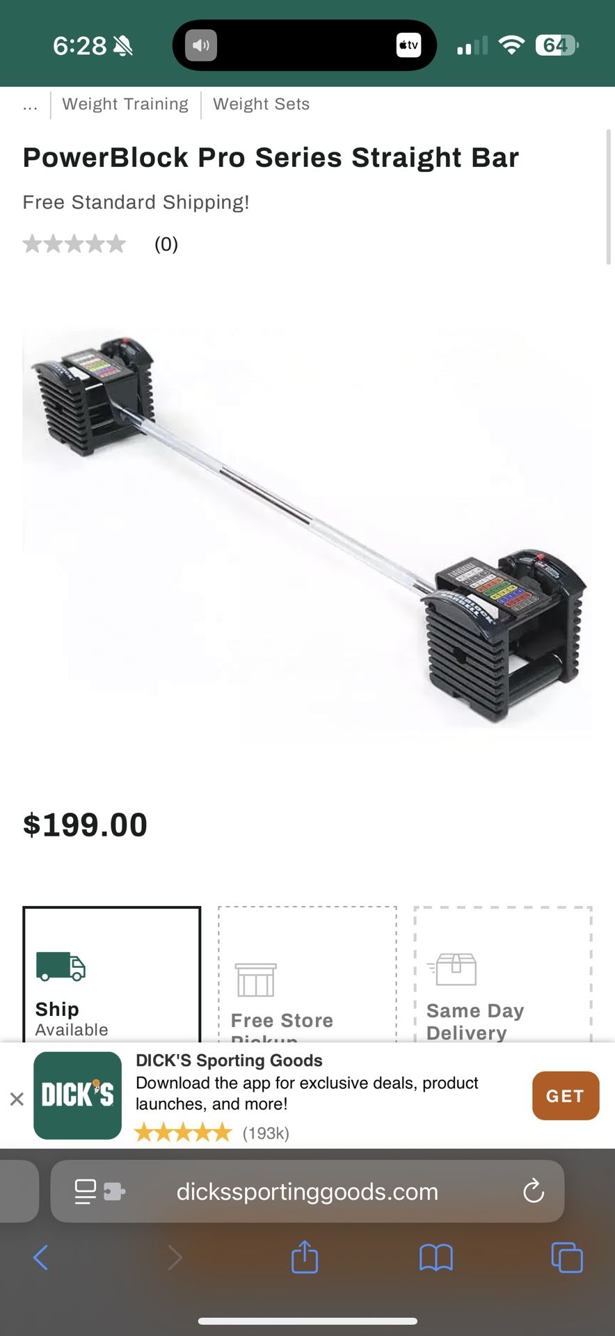 Powerblock Pro Barbell