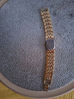 Gold-Tone Metal Watch Band Bracelet