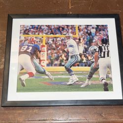 Troy Aikman Dallas Vs Buffalo 8x10 Frame 
