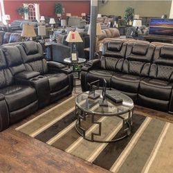 Power Reclining Sofa And Love Seat In Stock For Immediate Delivery 
