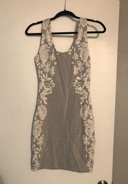 Black and white body on dress