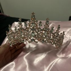 Rose Gold Quinceanera Crown