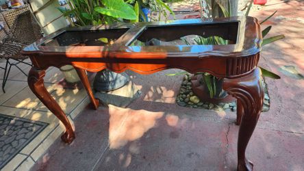 Console Table With Glass Inserts 