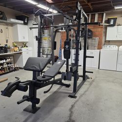 Vesta All In One Smith Machine | Multi-Use Adjustable Bench w/ Precher Curl And Leg Extension | Fitness | Home Gym | Squat Rack |FREE DELIVERY 🚚