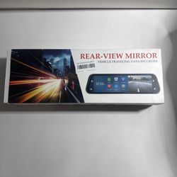 Rear View Mirror Dash Cam w/ CarPlay & Android Auto – 4K DVR (New)