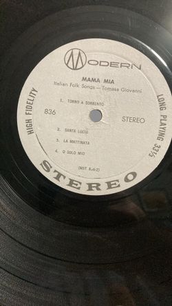 MODERN Mama Mia Italian Folk Songs Tomasa Giovanni Vinyl Record