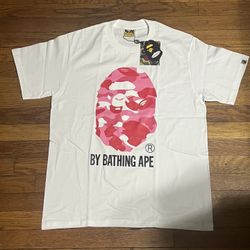 Bape Abc Camo Tee 'Pink and White' - Size M