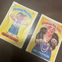 Garbage Pail Kids; Joe Blow 84a+Foxy Francis 133b